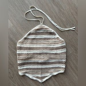 Abercrombie & Fitch Crochet Bandana Hem Halter